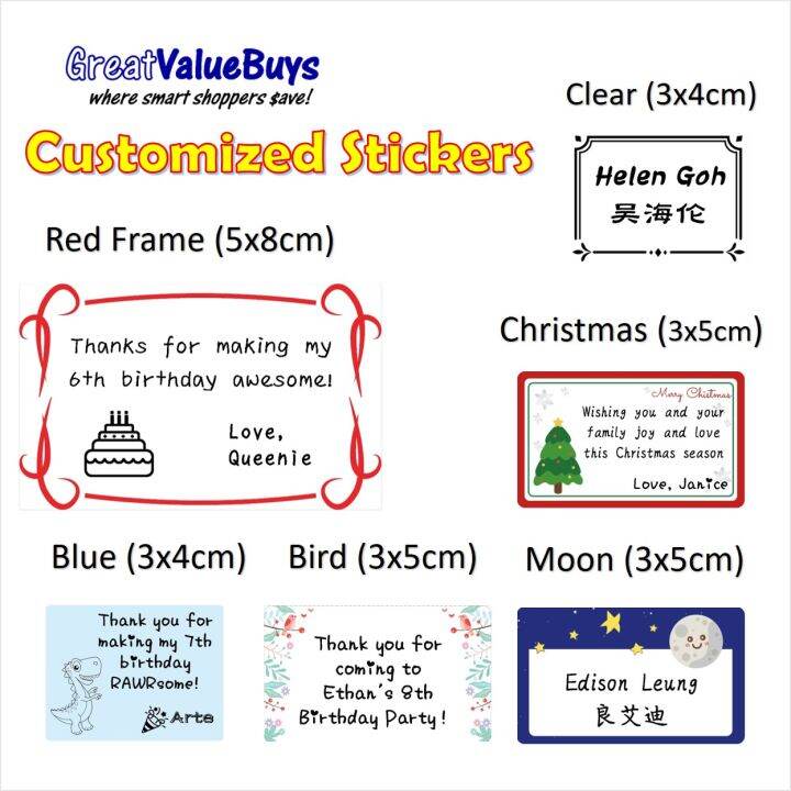 Kids goodie bag Children birthday toy Customised stickers Party Bag