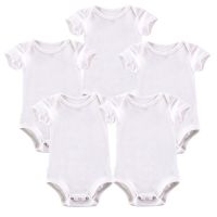 5 pcs/lot Baby Short-sleeve rompers baby boy jumpsuit Newborn baby cotton romper Jumpsuits &amp; Rompers