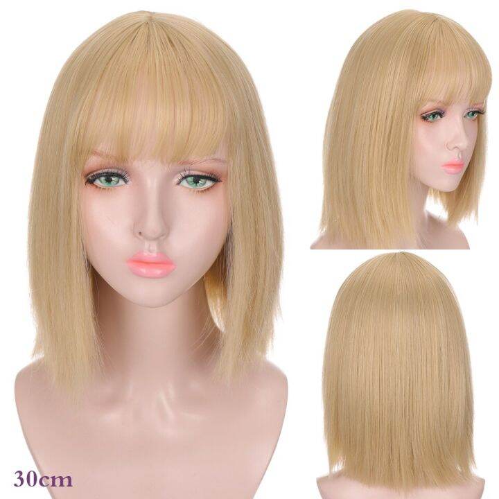 ailiade-11-5-inch-synthetic-short-straight-bob-wig-with-bang-heat-resistant-ombre-pink-lolita-cosplay-wigs-for-women-daily-hair