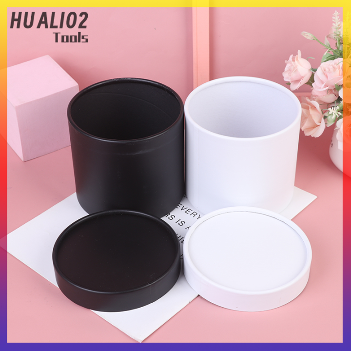 huali02กล่องกระดาษลายดอกไม้ทรงกลม1ชิ้นกล่องใส่ของขวัญถังกล่องของขวัญปาร์ตี้