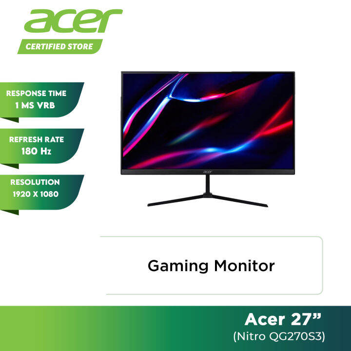 Acer Nitro QG270 S3 Gaming Monitor 27" / 1ms VRB / 180Hz / FHD / VA
