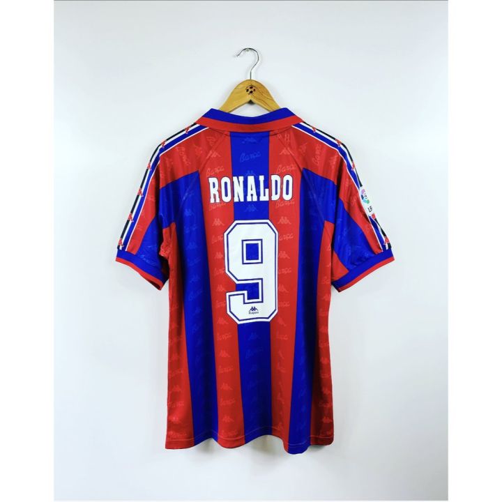 most-popular-retro-barcelona-1996-home-shirt-x-ronaldo-บาร์เซโลนาเรโทรนิวเจอร์ซีย์-เสื้อฟุตบอลย้อนยุค-เสื้อบอลยอนยุค90