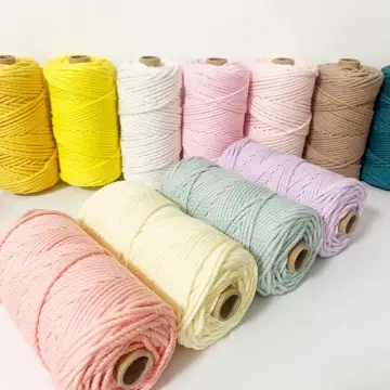 Likeecords 100% Cotton Crochet Yarn for Bag,2mm, 150m,Macrame Cord,Chunky  Yarn for Crocheting Handbag, Purse,Blankets Crafts