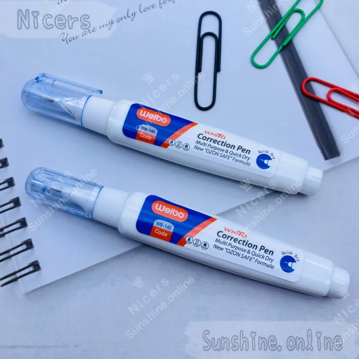 WB140 Weibo 8ml Correction Pen Correction Liquid Quick Dry Pen Lazada PH