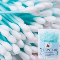 100PCS/Box Disposable Double Head Cotton Swab Women Makeup Plastic Ear Pick Cotton Swabs Nose Ears Cleaning  Health Care Tools Health Accessories