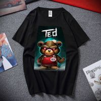 Mens Cotton Tshirt Printing Bear Man Tshirt Hop Punk Cotton