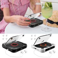 Disk Players Wireless Desktop Music Player With Headphones Rechargeable Personal Compact Disc Player Anti-Shock For Home And Car imaginative