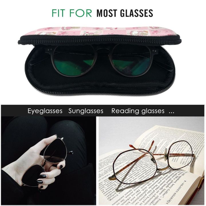 sanrio-marron-cream-sunglasses-soft-case-ultra-light-neoprene-zipper-eyeglass-case-with-belt-clip