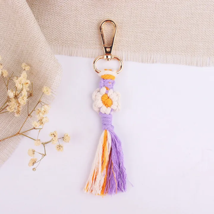 bag-accessories-colorful-bag-keychain-ins-cotton-rope-keychain-flower-woven-keychain-keychain-pendant-pure-hand-woven-keychain