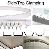 2M Curtain Track Rod Rail Plastic Flexible Ceiling Mounted Curved Straight Slide Windows Bendable Accessories Kit Home YB23TH