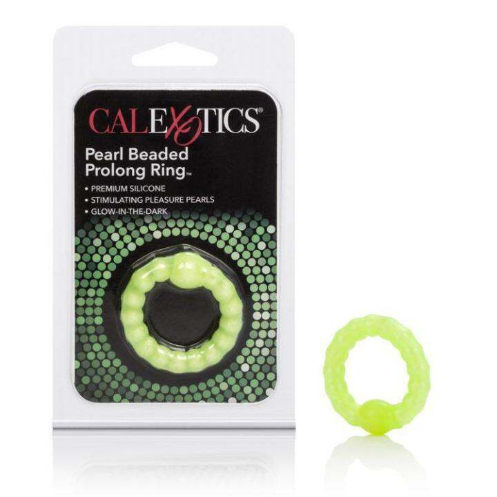 Calexotics California Exotics Pearl Beaded Prolong Ring Green