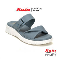 Bata บาจา Comfit รองเท้แตะแบบสวมเพื่อสุขภาพ รองรับน้ำหนักเท้าได้ดี สูง 1 นิ้ว สำหรับผู้หญิง รุ่น REBOOST สีน้ำเงิน 6019010