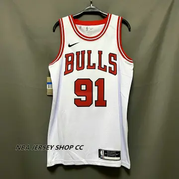 Vintage 90s DENNIS RODMAN #91 Black Chicago Bulls Champion NBA Jersey Size  44