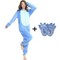 Animal Onesies Kigurumi Unicorn Pajamas Set Women Winter Overall Flannel Cartoon Cosplay Sleepwear Jumpsuit Men Homewear Pijama