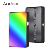 Andoer Đèn LED Video Bỏ Túi ST120, Đèn Pin Sạc 2500K