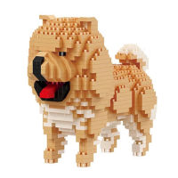 Cartoon Animals Husky Dachshund Mini Micro Bricks Modle Shiba Inu Schnauzer Poodle Mike Dog Building Blocks Poodle Toys For Kid