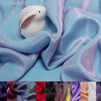 ❃¤✑ 1Meter Glass Silk Satin Fabric Crystal Cotton Satin Pearlescent Fabric High-end Dress Shirt Apparel Fabric