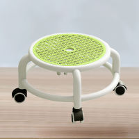 Round Rolling Low Stool สะดวกสบาย Universal Wheel เคลื่อนย้ายได้ Mini Stool ความจุน้ำหนักสูงสำหรับ Home