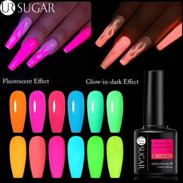 Luminous Gel Nail Polish Green Fluorescent Glow in Dark Semi