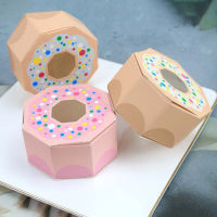 20Pcs Candy Cookies Box Hexagon Gift Box Donut Bag Sweet Chocolate Packaging Case for Wedding Theme Party Favor Gifts Decoration