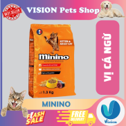Thức ăn cho mèo, Hạt cho mèo Minino 1.3kg thương hiệu đến từ Pháp