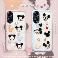 เคสOPPO A38 รูปแบบการ์ตูนน่ารักปลอกซิลิโคนอ่อนนุ่มใส OPPO A38 ฝาครอบโทรศัพท์