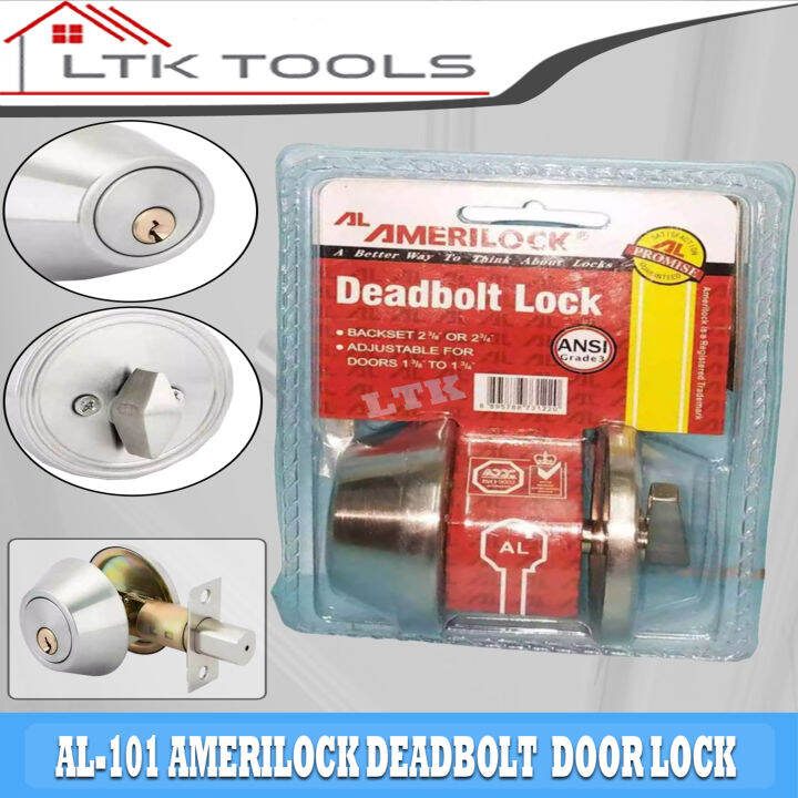 AMERILOCK Deadbolt Door Lock Set Single Cylinder (AL 101) Stainless ...