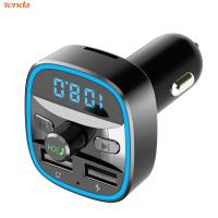 T25 Car Bluetooth 5.0 FM Transmitterเครื่องเล่นMP3เครื่องชาร์จที่ชาร์จไฟรวดเร็วUSB