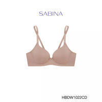 Sabina เสื้อชั้นใน มีโครง ฟองน้ำไม่ดันทรง รุ่น Habpy Non Push รหัส HBDW1022CD สีเนื้อเข้ม HBDW1022GD เขียว HBDW1022BK ดำ