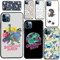 ☌✠ Cute Dino Dinosaur Case For iPhone 11 14 12 13 Pro Max X XR XS Max SE 2020 6S 7 8 Plus 12 13 Mini Cover Shell