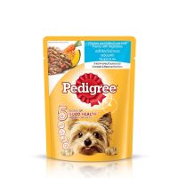 Pedigree Pouch เพดดิกรี เพาซ์ รสไก่และตับย่างบดพร้อมผัก 80g X 12 ซอง