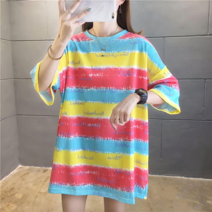 2021-summer-new-couple-womens-clothing-korean-style-loose-half-sleeve-net-red-top-clothes-ins-style-short-sleeve-t-t-shirt