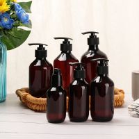 100/150/200/300/400/500ML Plastic Liquid Shampoo Shower Gel Bottles Brown Foaming Pump Bottles Pump Container Home Bath Supply