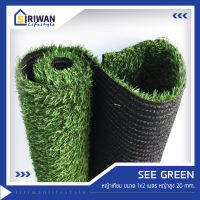 See Green หญ้าเทียม หญ้าปูพื้น หญ้าตกแต่งสวน ขนาด 1x2 เมตร ความสูงของหญ้า 20 mm. รุ่น BLF1-2