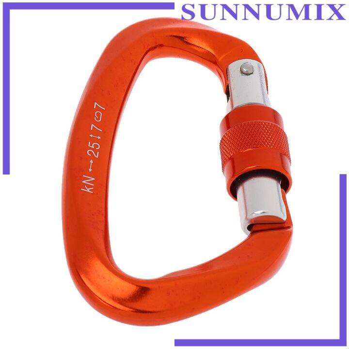 ขายดี-egxtrb-sunnimix-คลิปคาราบิเนอร์เกลียวล็อค25kn-2ชิ้นตะขอเปลสุนัขปีนต้นไม้หิน