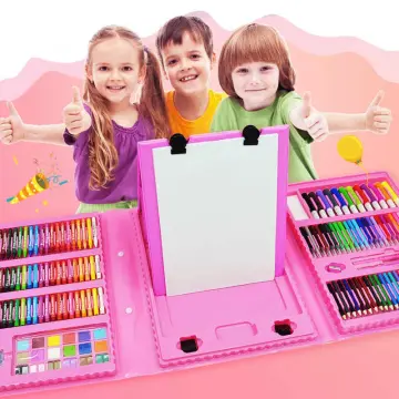 208 Pcs Kid Draw Set Colored Pencil Crayon