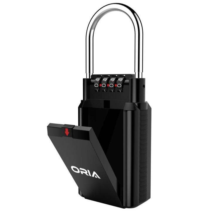 ORIA Key Storage Lock Box 4Digit Combination Padlock Holds up to 6