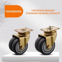 1 Pc Aviation Dining Car Wheel 3 Inch Universal Caster Bearing Silent Tpr Double Loading 80KG