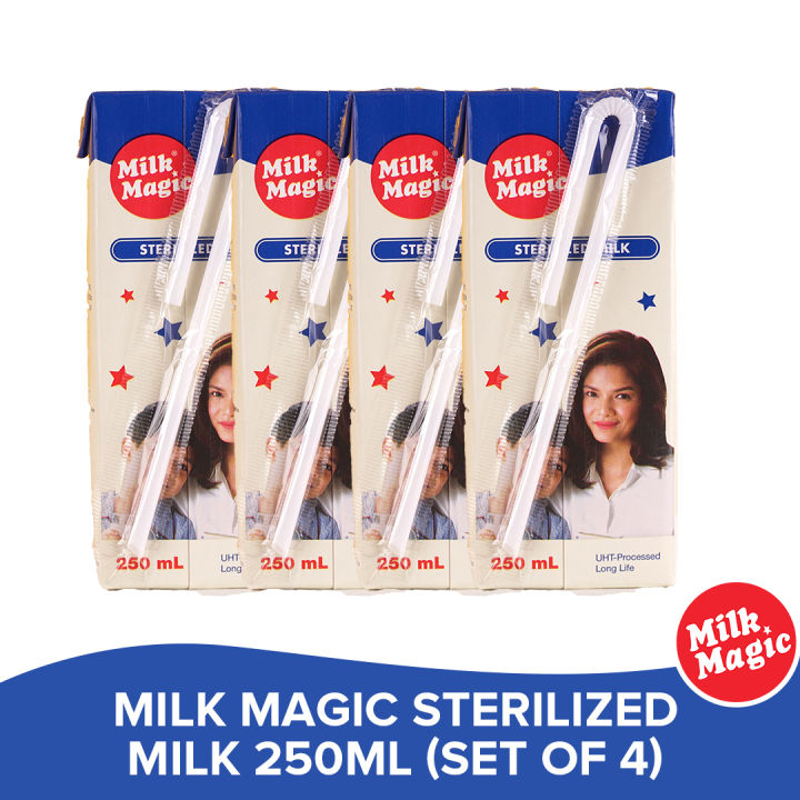 Milk Magic Sterilized Milk 250ml Set Of 4 Nutritious Healthy Flavored Drink Grocery Savers 3782