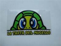 สติกเกอร์ "La Tarta Del Mugello" รูปเต่ามอเตอร์ครอสสติ๊กเกอร์หมวกกันน็อคสำหรับแข่งมอเตอร์ไซต์สติ๊กเกอร์สะท้อนแสงรถยนต์วิบาก