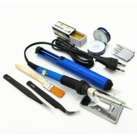 Adjustable Temperature Electric Soldering Iron Tool Set 220V EU Plug Metal Welding Gun Torch Repair Tool With Accessories