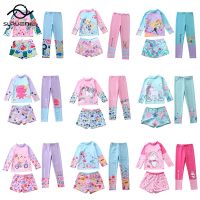 ❍ Swimsuit for Girls 3 Pieces Long Sleeve Children 39;s Swimwear Pants Swimming Trunks UV Protection Beach Kids Bathing Sun Suit