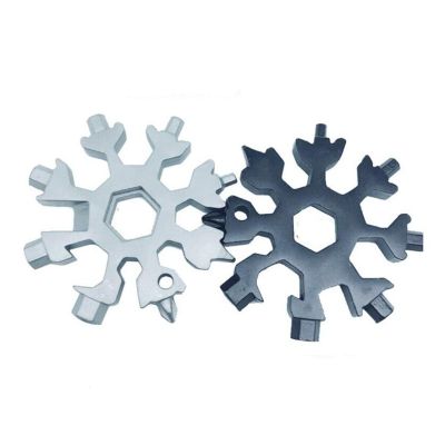 Innovative18-In-1 Multifunctional Screwdriver Multipurpose Mini Pocket Wrench Bottle Opener Snowflake Shape Wrench Utility Tools
