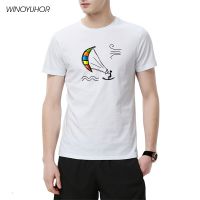 Kitesurfing Kiteboarding Top Streetwear Cotton Mens Summer Casual Short Sleeve T Shirts Funny Sporting T-Shirt Homme S-4XL-5XL-6XL