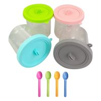 4PCS Ice Cream Pints with Lids for Ninja NC299AMZ &amp; NC300S Series Creami Ice Cream Makers for Ninja XSKPLID2CD