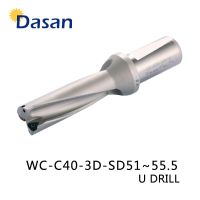 U DRILL 3D WC SP C40 51 52 53 54 55mm Drill Type Insert U เจาะรูตื้นดอกสว่านเม็ดมีดแบบถอดเปลี่ยนได้สําหรับโลหะ