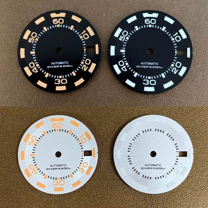 New 28.5Mm Green Luminous Watch Dial For NH35/NH36/4R/7S Movement SKX