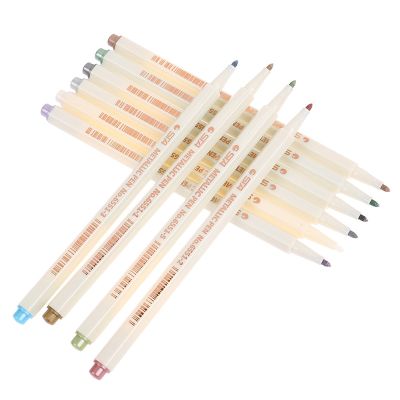 6pcs/10pcs STA Metallic Soft Brush Tip Marker Pens Color Pen Gift Card Painting Marking Pen