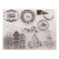 Wreath House Silicone Clear Seal Stamp DIY Scrapbooking Embossing Photo Album Decorative Paper Card