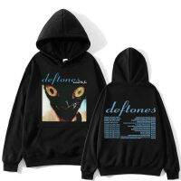 Deftones Around The Fur Tour Cat Hoodie Hip Hop Rock Band Graphic Sweatshirt Harajuku Oversized Long Sleeve Hoodies Streetwear Size XS-4XL